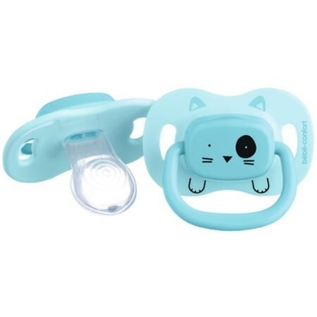 Пустушка силіконова з поворотною базою BEBE CONFORT 2 шт 6/18 Minimalistic Animals синя - Зображення 2