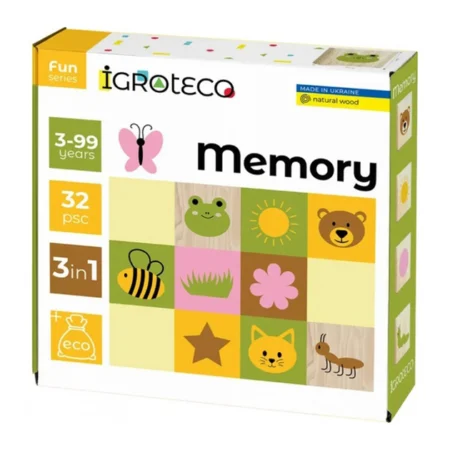 Дерев'яна настільна гра  Меморі  32 ел.