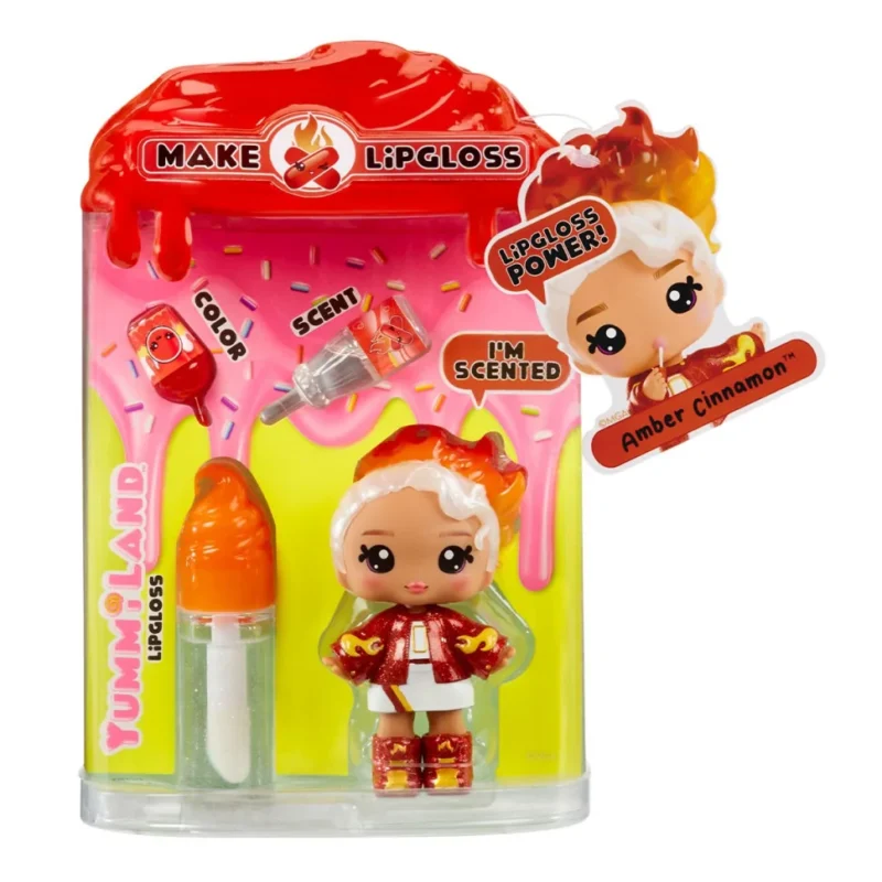 Игровой набор с куклой и блеском для губ YUMMILAND (ЯММИЛЕНД) S2 – КОРИЦА АМБЕР