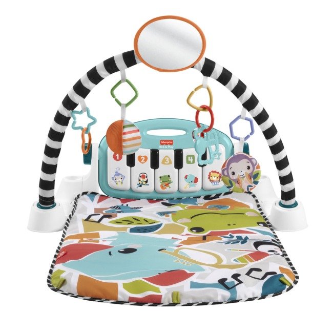 4 Килимок-ігровий центр блакитний Натискай та грай з технологією Smart Stages (англ.) Fisher-Price - Зображення 1