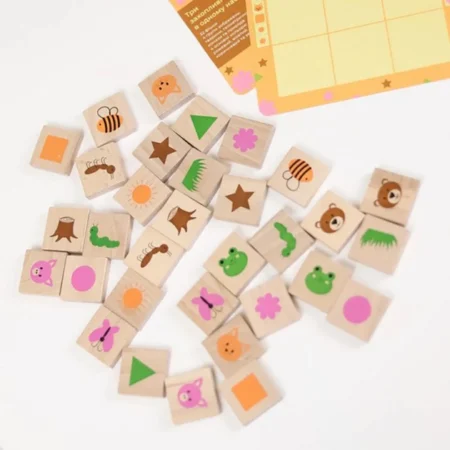 Дерев'яна настільна гра  Меморі  32 ел. - Зображення 2