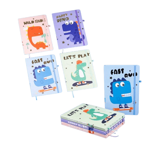 460f5671-0964-11f0-8d62-902b3450eddd_b8f60b40-096d-11f0-8d62-902b3450eddd Блокнот на гумці А5 13.6?20.8 cm, 80 арк.,тверда обкладинка Dinosaurs - Зображення 1