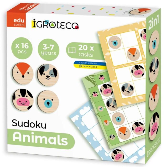Логічна гра  Судоку тварини  16 ел. - Зображення 1