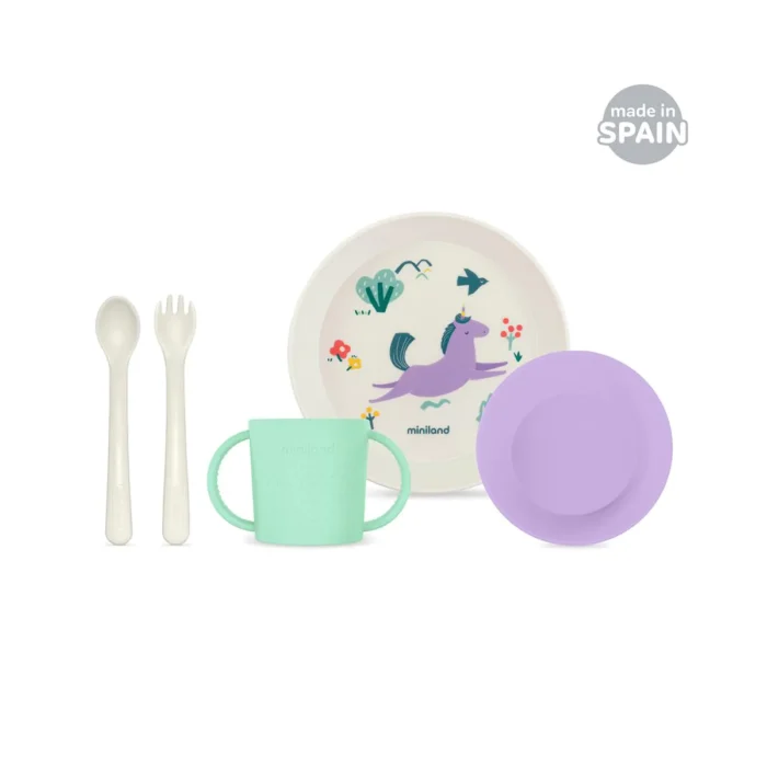 5005089615_1_8608 Набір дитячого посуду на 5 предметів Miniland Dream - Зображення 1