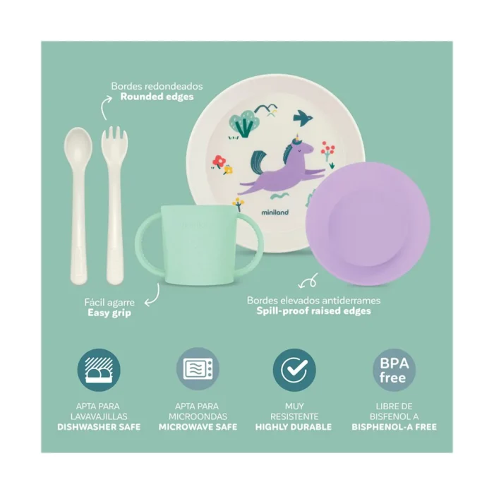 Набір дитячого посуду на 5 предметів Miniland Dream - Зображення 2