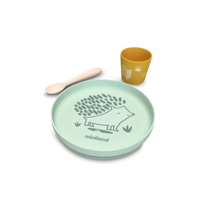 Набір силіконового дитячого посуду Miniland Forest (3 предм) - Зображення 1