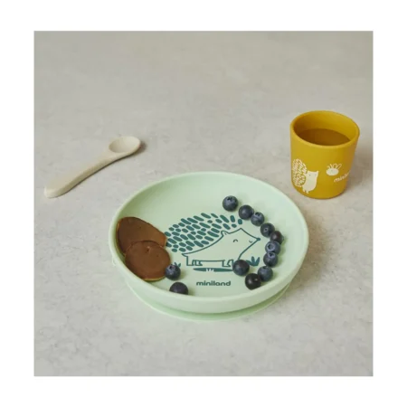Набір силіконового дитячого посуду Miniland Forest (3 предм) - Зображення 4