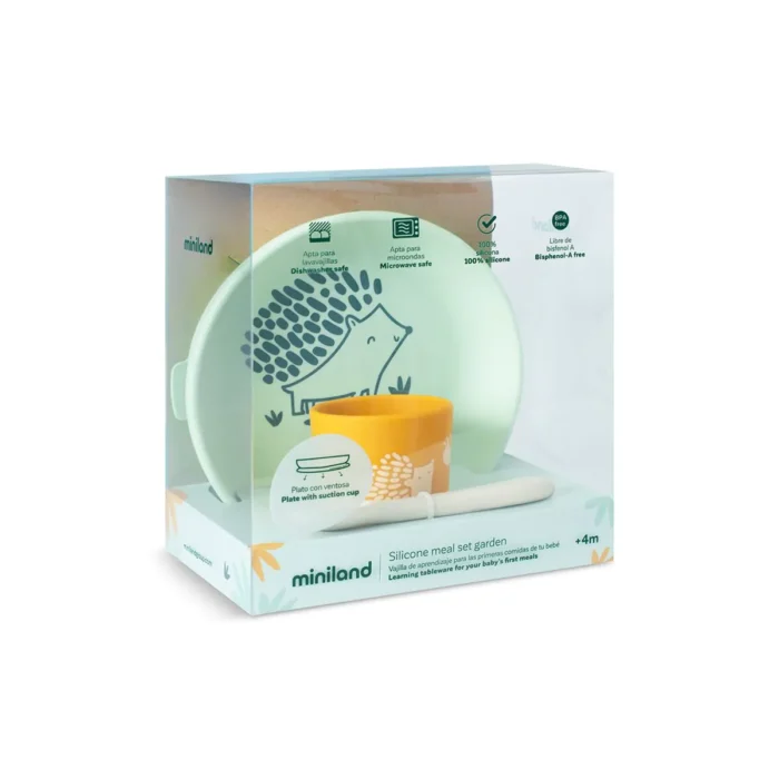 Набір силіконового дитячого посуду Miniland Forest (3 предм) - Зображення 2