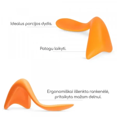 Вигнута тренувальна ложка BABOO, манго, 9+ міс - Зображення 3