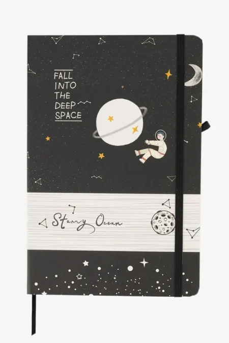 Блокнот на гумці А5 13.6?20.8 cm, 80 арк.,тверда обкладинка Space