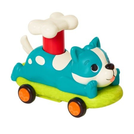 Машинка інерційна серії  Лапкомобілі  - ПЕСИК, КОЛІР БІРЮЗА - Зображення 2