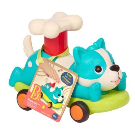 Машинка інерційна серії  Лапкомобілі  - ПЕСИК, КОЛІР БІРЮЗА - Зображення 3