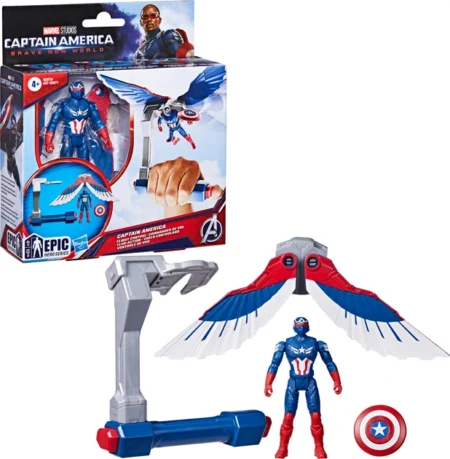 CAP Набір іграшковий  Літаючі герої  серії  Капітан Америка.Чудесний новий світ  в асортименті (G0075 CAP NWO 4IN FLIGHT SW CAP)