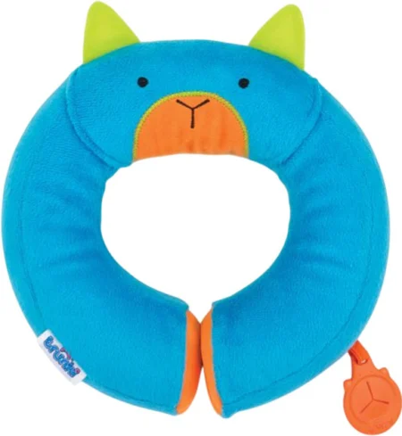 Подушка для подорожі  Котик  (блакитна)