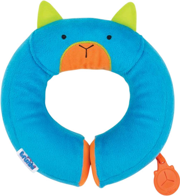 519926303 Подушка для подорожі Котик (блакитна) - Зображення 1