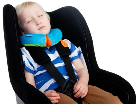 Подушка для подорожі  Котик  (блакитна) - Зображення 5