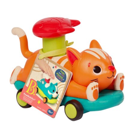 Машинка інерційна серії  Лапкомобілі  - КОТИК, КОЛІР ПОМАРАНЧ - Зображення 3