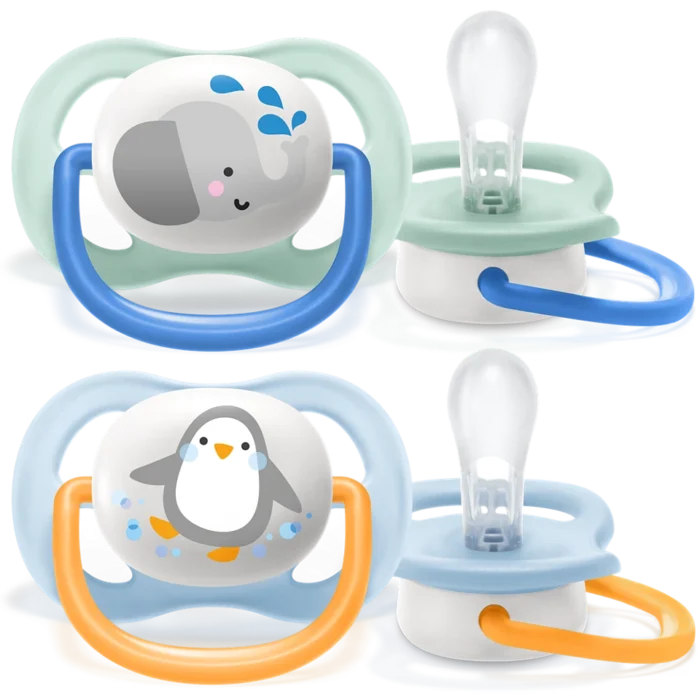 Пустушка Avent ортодонтична Ultra Air Animal для хлопчиків 0-6 міс 2шт SCF080/05 - Зображення 1