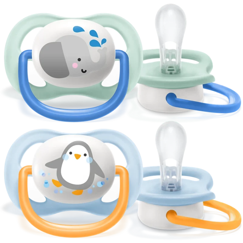 Пустушка Avent ортодонтична Ultra Air Animal для хлопчиків 0-6 міс 2шт SCF080/05