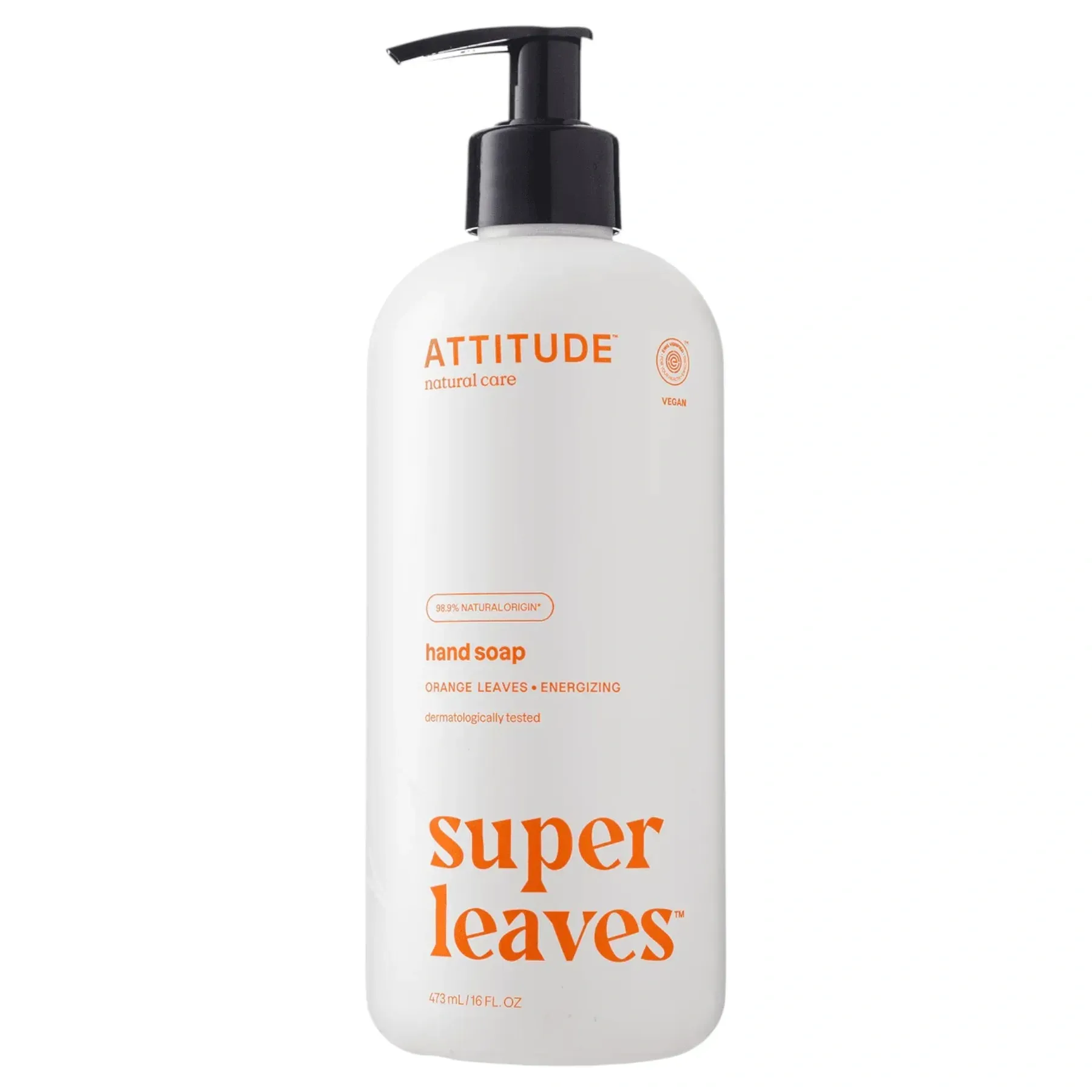 1 Мило для рук рідке Super Leaves апельсин 473мл, Attitude - Зображення 1