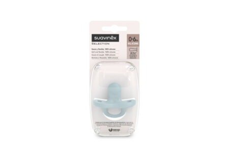 Пустушка силіконова фізіологічна, 0-6 місяців,  Colour Essence /блакитна (8426420081702)