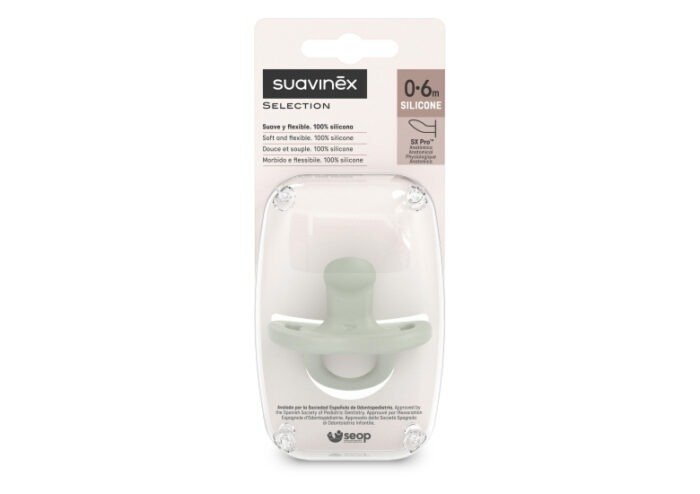 Пустушка силіконова анатомічна, 0-6 місяців,  Colour Essence /зелена (8426420081573) - Зображення 1