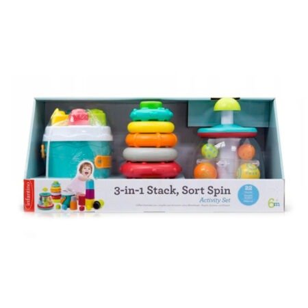 Infantino Набір іграшок 3в1  Збери, Сортуй, Обертай , 315193