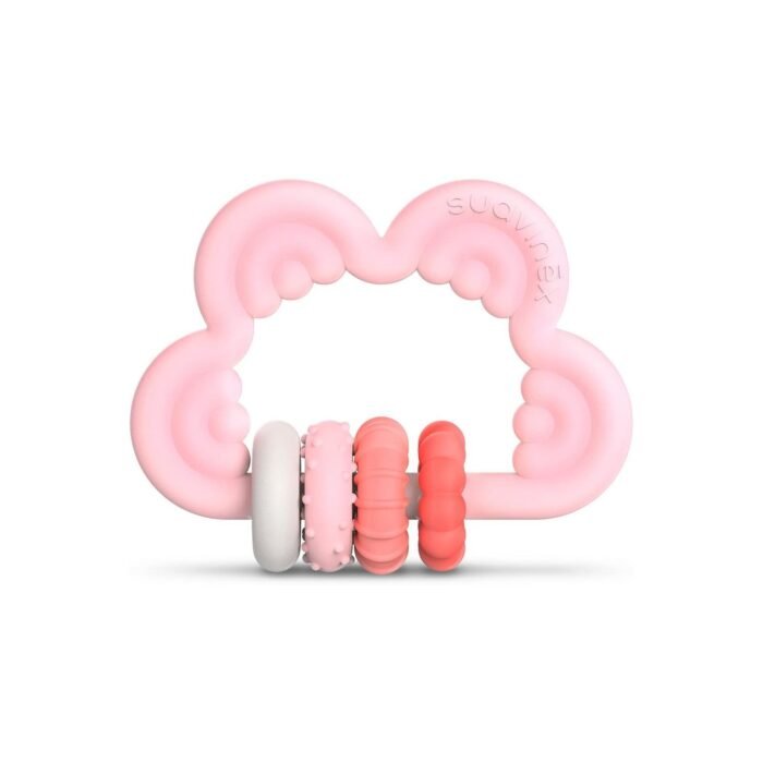 Прорізувач силіконовий з бряскальцем STEP 3/рожевий (8426420079556) - Зображення 1