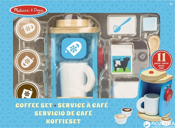 3 Дерев'яний набір Кавовий сервіз Melissa&Doug (MD19842) - Зображення 1