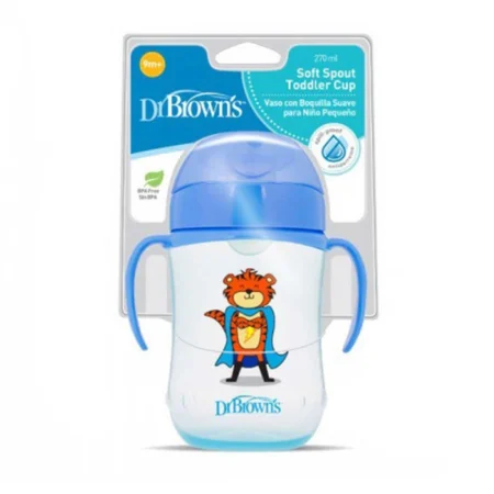 Чашка - поїльник з м`яким носиком та ручками Супергерой, колір блакитний, 9+ місяців, 270 мл - Зображення 2