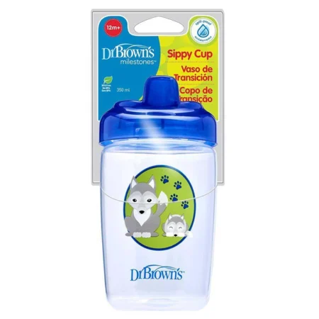 Чашка - поїльник з твердим носиком Вовк, колір блакитний, 12+ місяців, 350 мл - Зображення 2