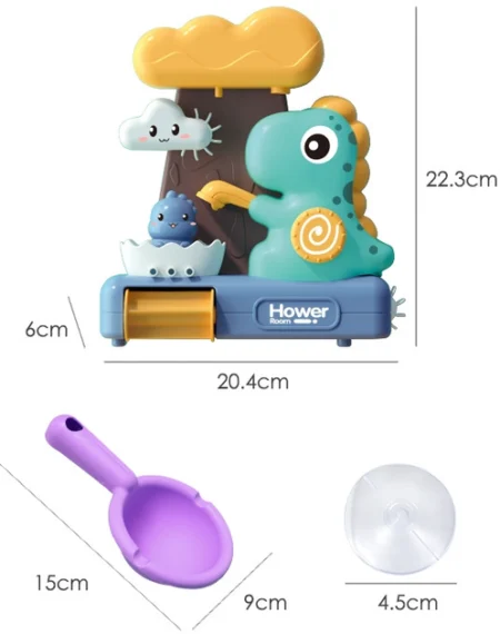 Дитяча іграшка для купання Urmywo Динозаврик у ванній (2018Y) - Зображення 2