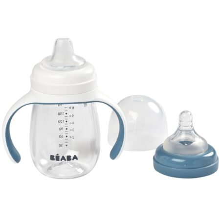 Поїльник навчальний Beaba 2 в 1 210 мл голубий - Зображення 8