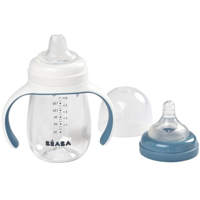 Поїльник навчальний Beaba 2 в 1 210 мл голубий - Зображення 8