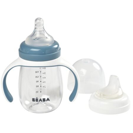 Поїльник навчальний Beaba 2 в 1 210 мл голубий