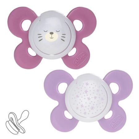 Пустушка Physio Comfort силіконова  від 16 до 36 місяців  2шт.(люмінесцентна, дівчинка)