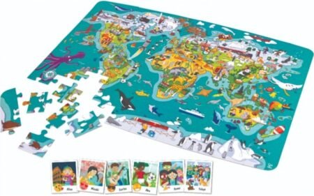 Пазл-гра Hape Карта світу 105 ел. (E1626) - Зображення 4