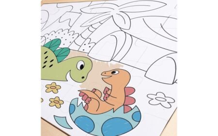 Пазл Hape Динозаври з розмальовкою (E1641) - Зображення 2