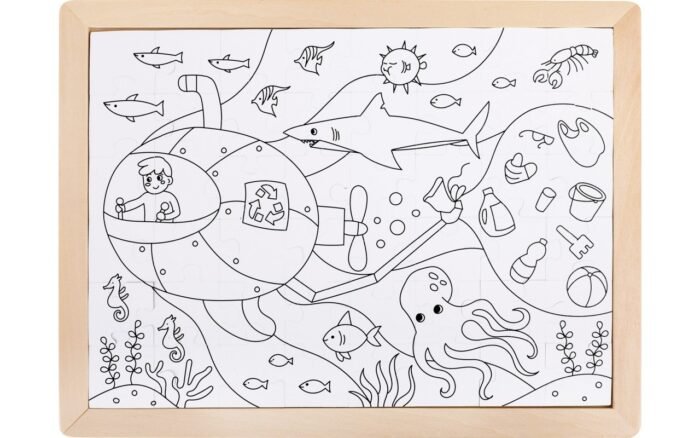 Пазл Hape Океан з розмальовкою (E1643) - Зображення 2