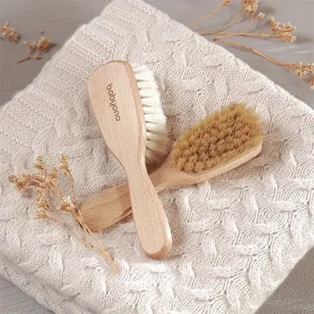 Щітка для волосся дерев'яна з натуральною щетиною середньої м'якості  BabyOno - Зображення 4