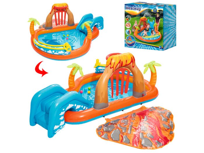 MBW-53069 Басейн BW 53069 Лагуна,265-265-104см,гірка,бризки,ремкомплект,в кор. - Зображення 1