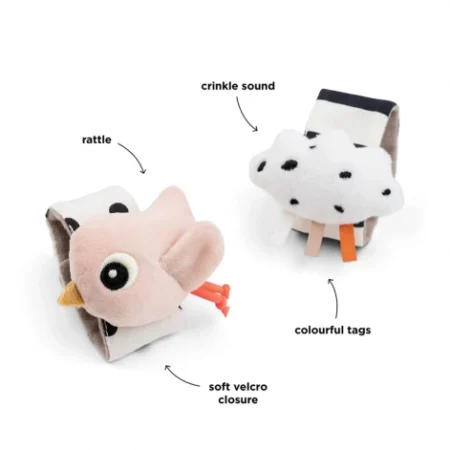 Набір браслетів для рук (2 шт.) Happy Clouds Пудра - Зображення 3