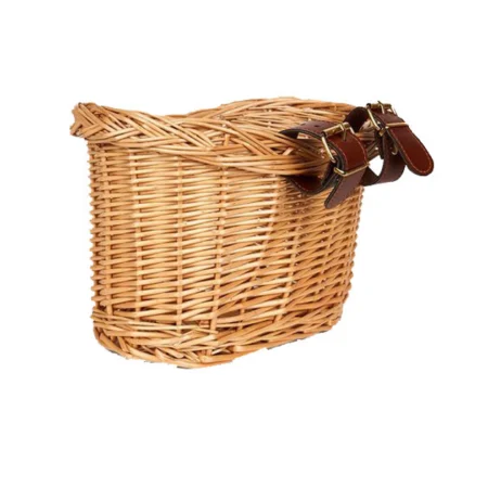 Велосипедний плетений кошик зі шкіряними ременями для Trybike - Зображення 2