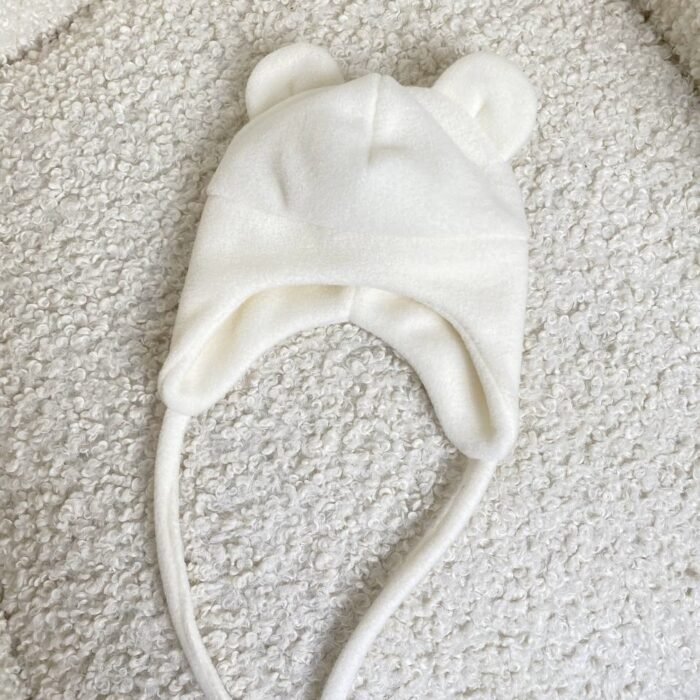 1 Шапочка флісова Emi молочна 80 - Зображення 1