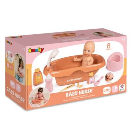 Ванна для пупса  Бебі Ньорс. Терракотова пудра  з аксес., 42см, 3+