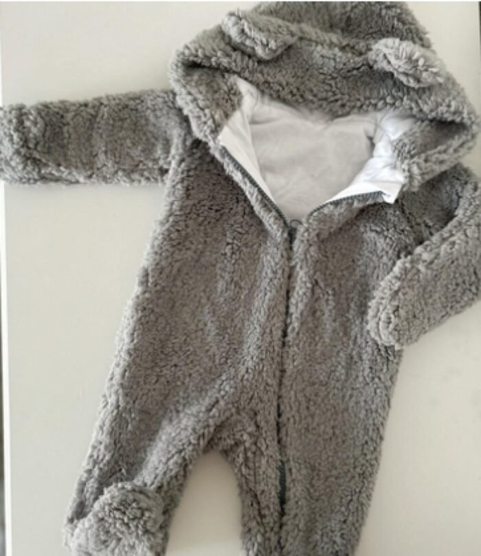 Демісезоний плюшевий комбінезон TEDDY сірий 62 - Зображення 1