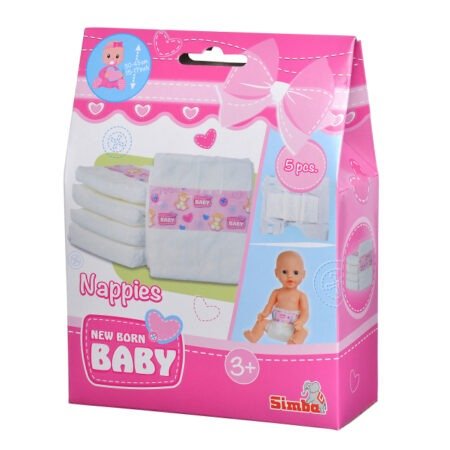 Підгузки для пупса NBB 30-43 см, 5 шт, 3+