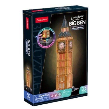 CubicFun Тривимірна головоломка-конструктор з LED підсвіткою   БІГ БЕН , L537h