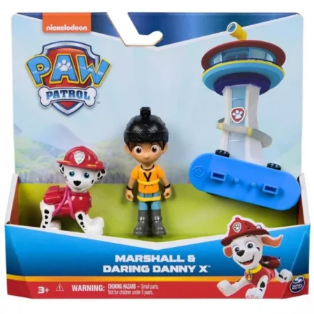 Цуценячий патруль: колекційна фігурка цуценяти-рятівника Маршала та Сміливого Денні на скейті