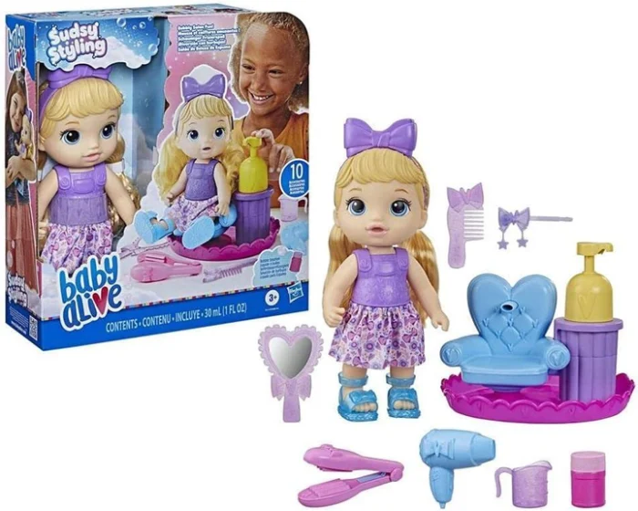 17 Інтерактивна лялька - Baby Alive Sudsy Styling - Зображення 1